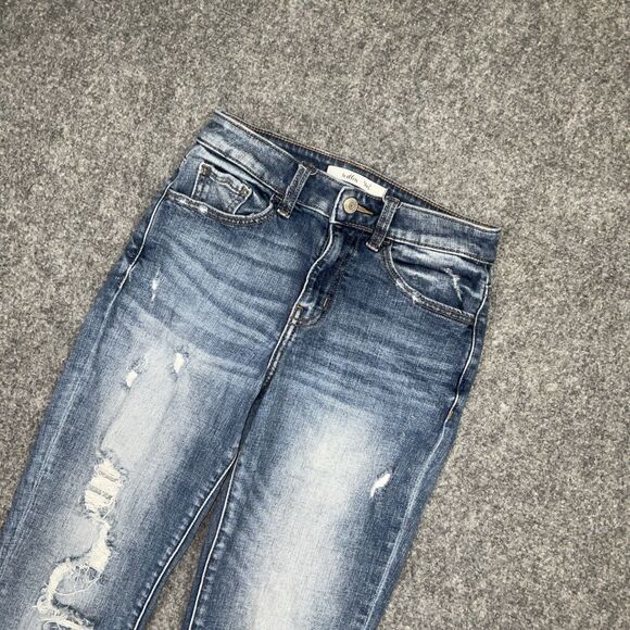 Willow + Root Jeans Womens Size 24 Blue Denim Distressed Slim - Picture 11 of 12